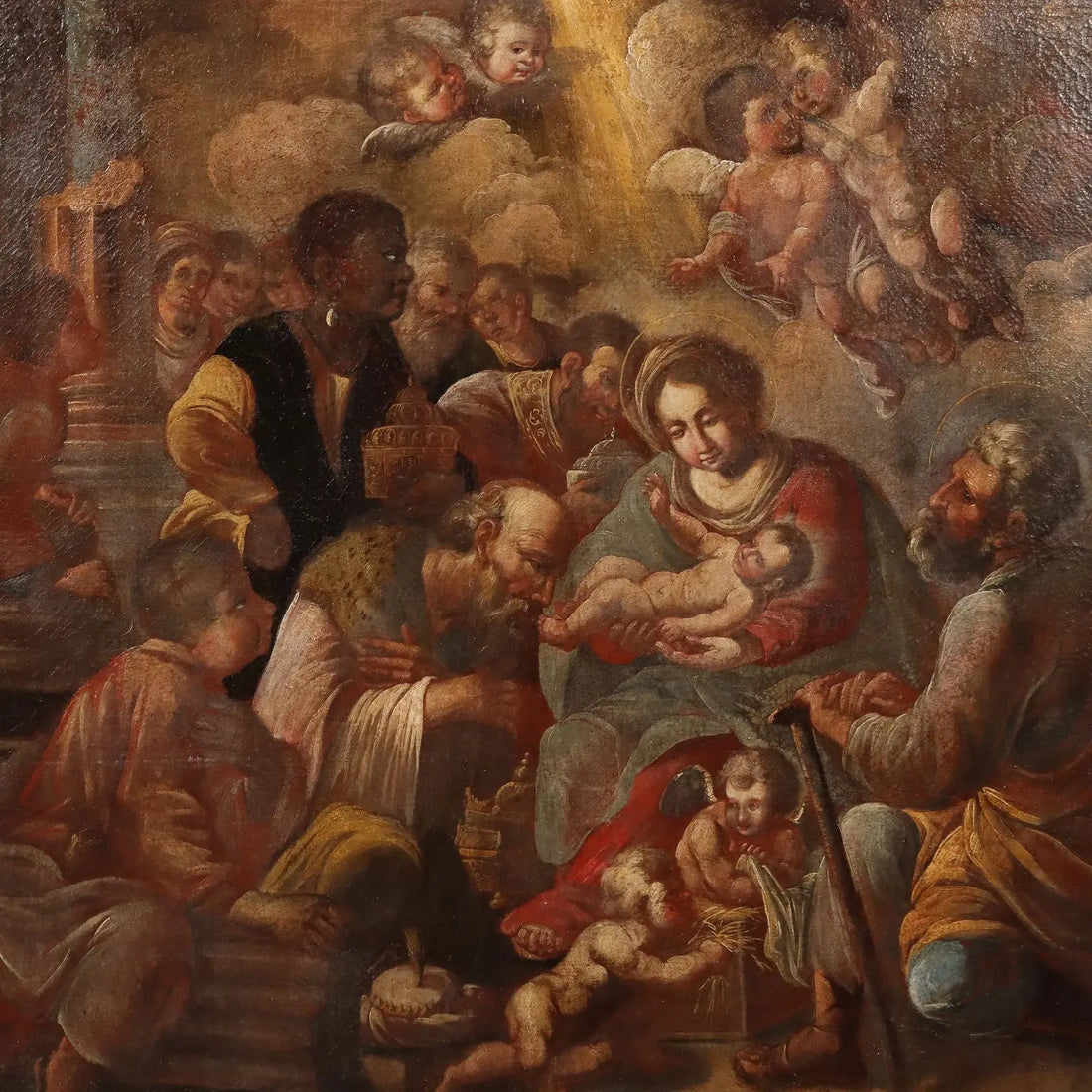 Antique Painting The Adoration of the 3 Wise Men XVII Century | Art | Antique Painting