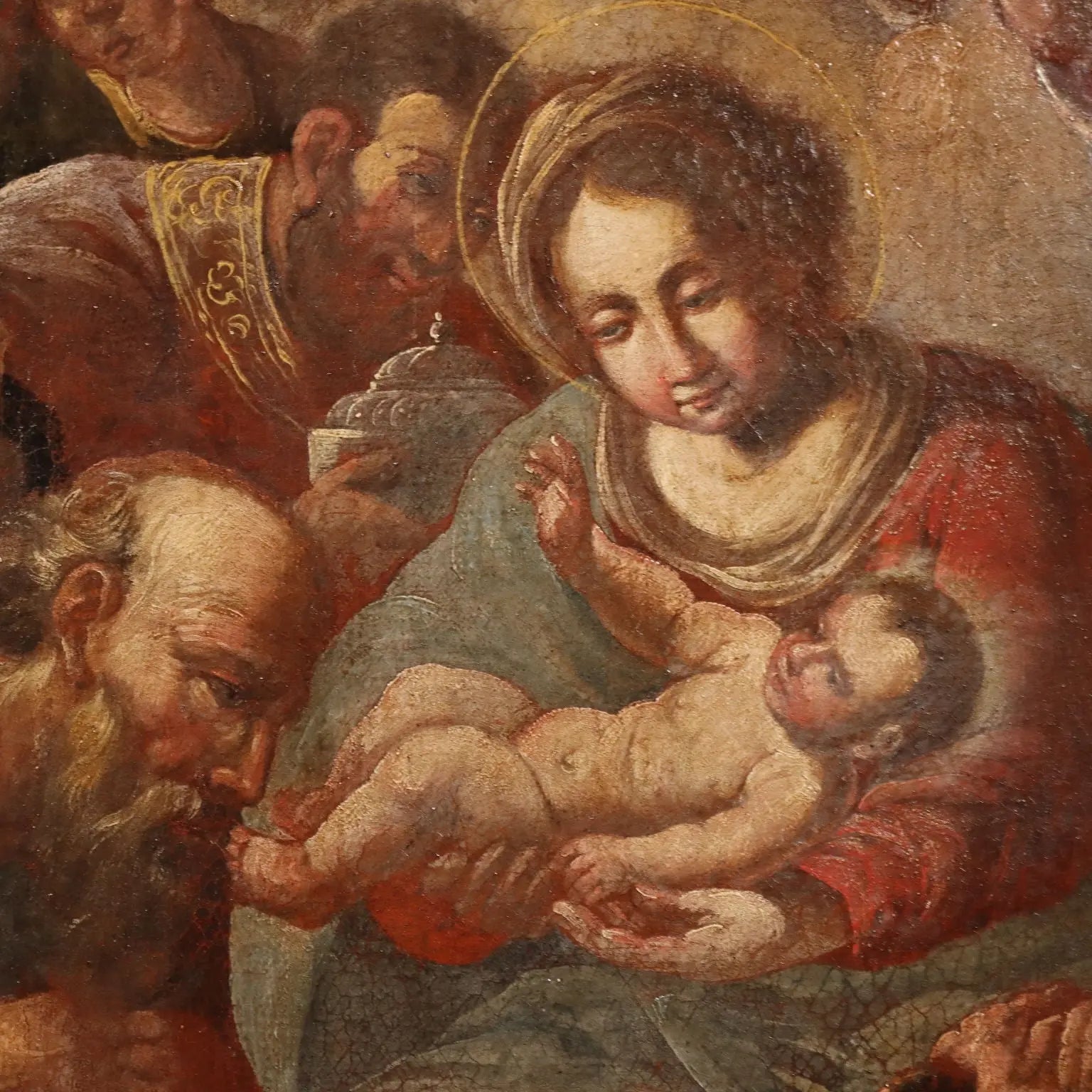 Antique Painting The Adoration of the 3 Wise Men XVII Century | Art | Antique Painting