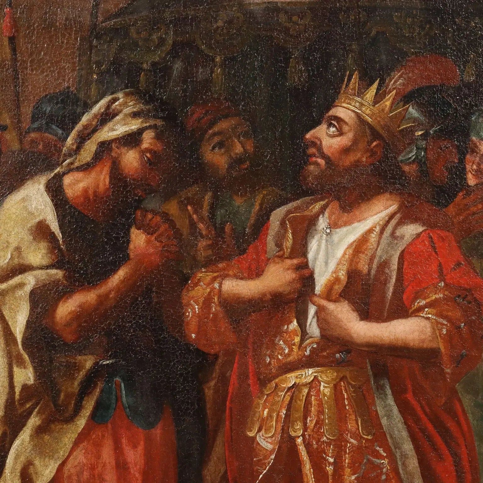 Antique Painting A Request of Clemency Oil on Canvas XVII Century | Art | Antique Painting