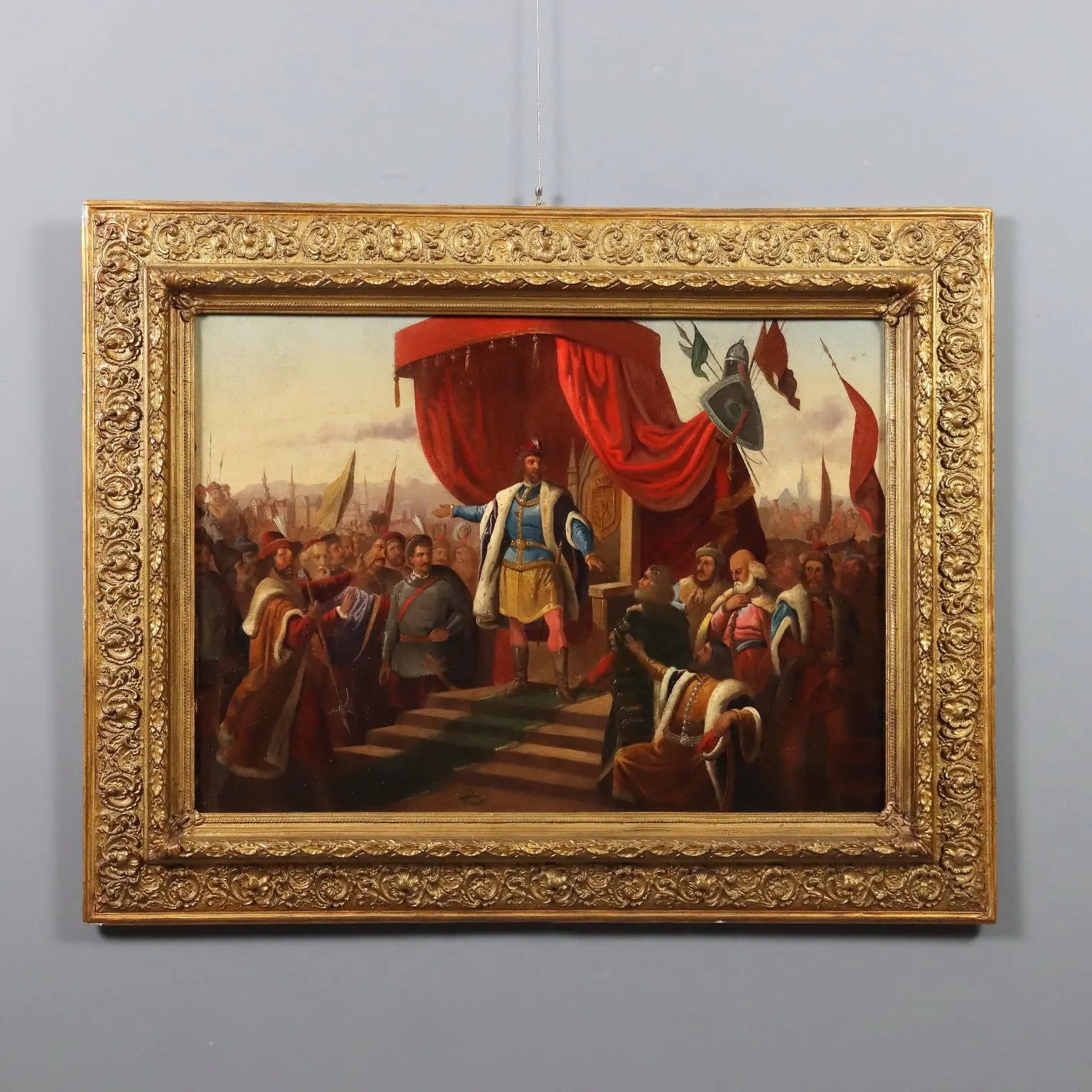 Antique Painting Historical Subject Oil on Canvas Europe XIX Century | Art | Antique Painting
