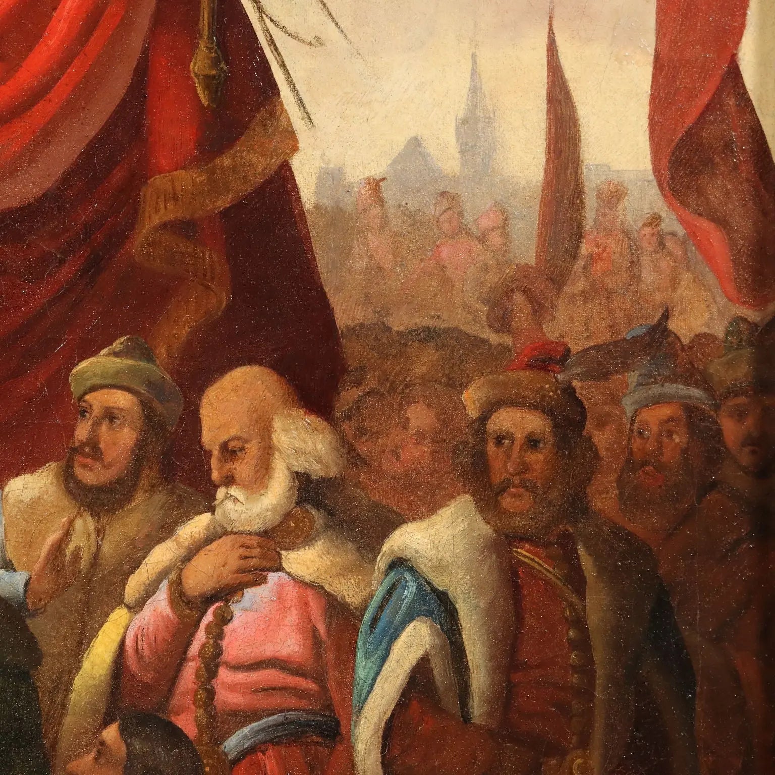 Antique Painting Historical Subject Oil on Canvas Europe XIX Century | Art | Antique Painting