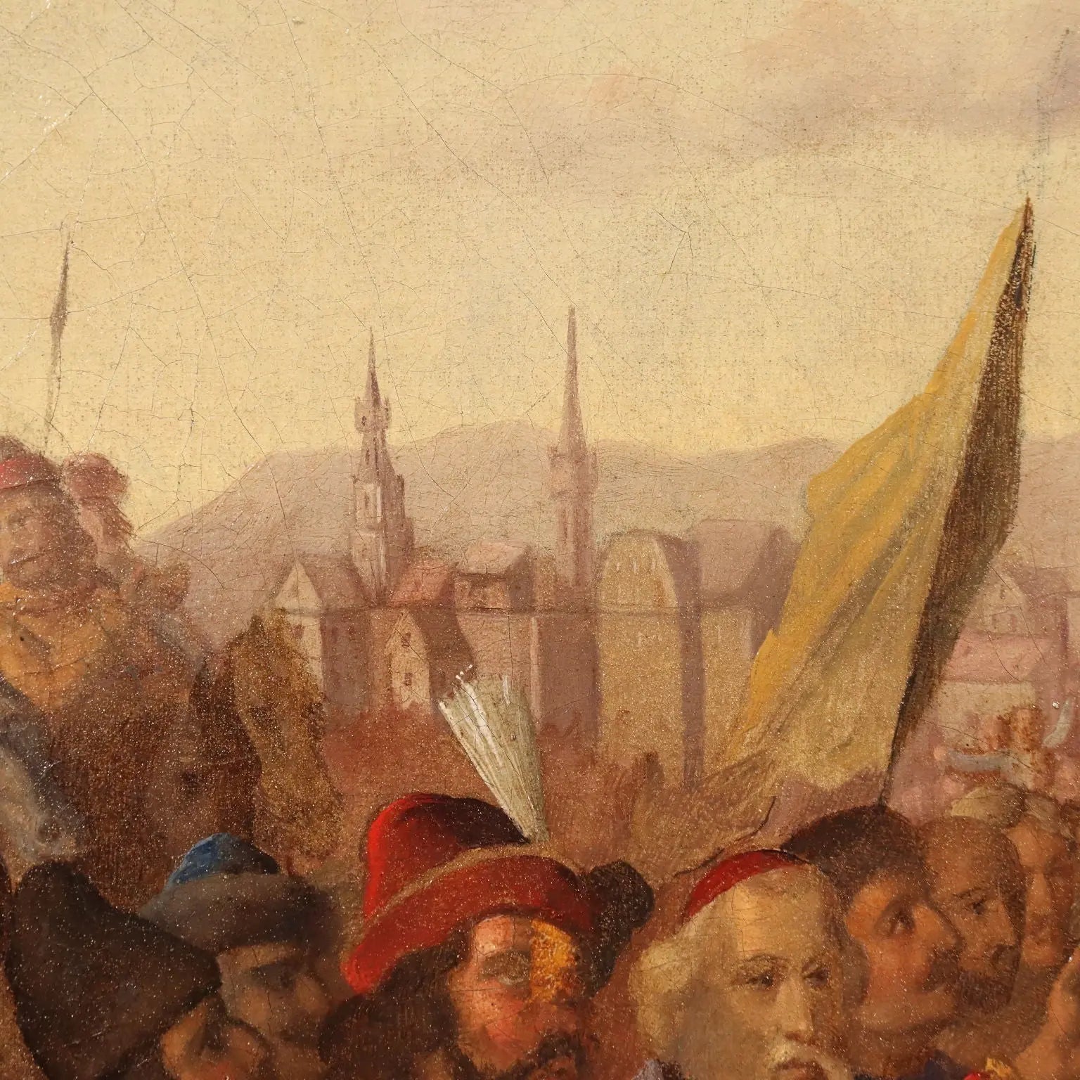 Antique Painting Historical Subject Oil on Canvas Europe XIX Century | Art | Antique Painting