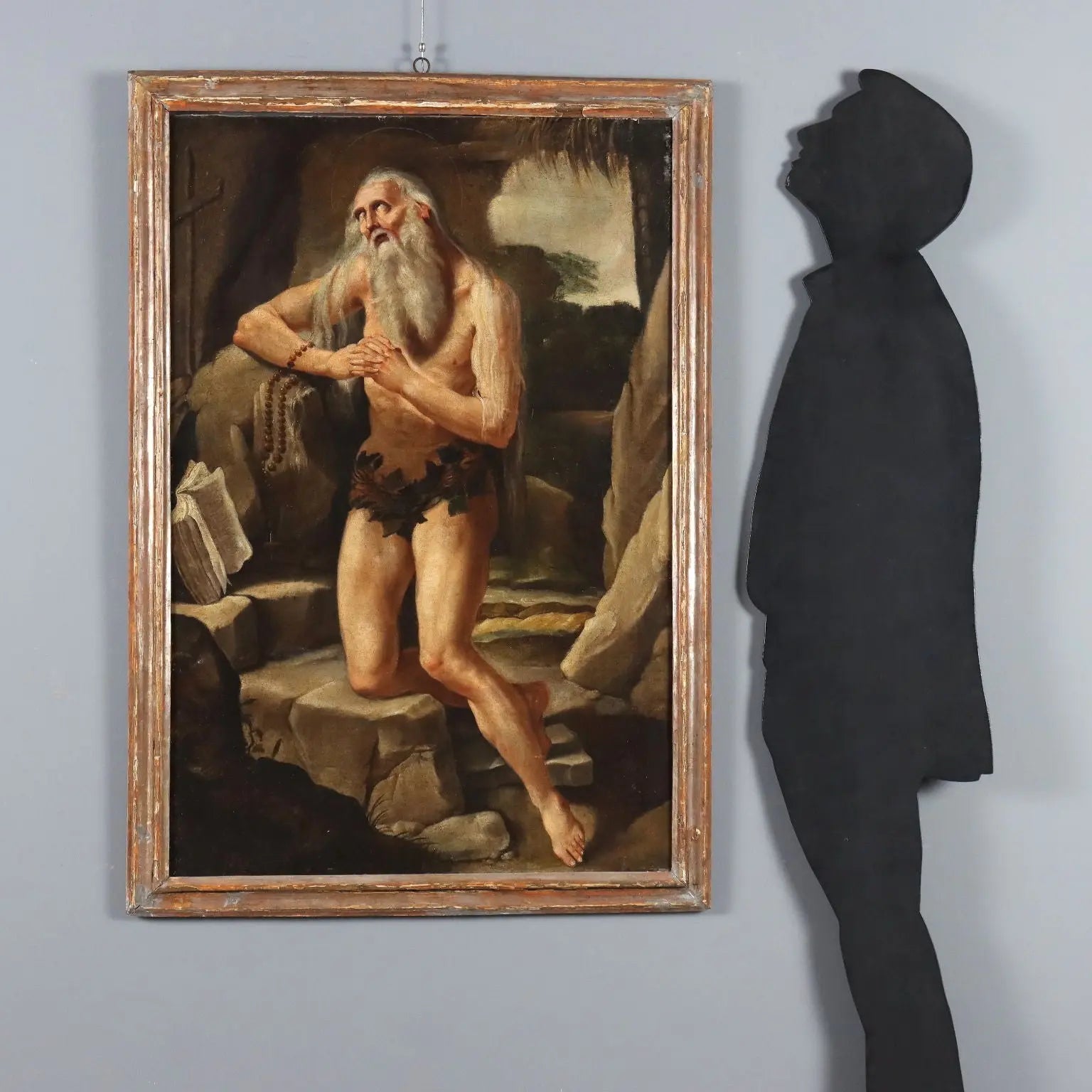 Antique Painting Saint Onophrius the Penitent Oil on Canvas '600 | Art | Antique Painting