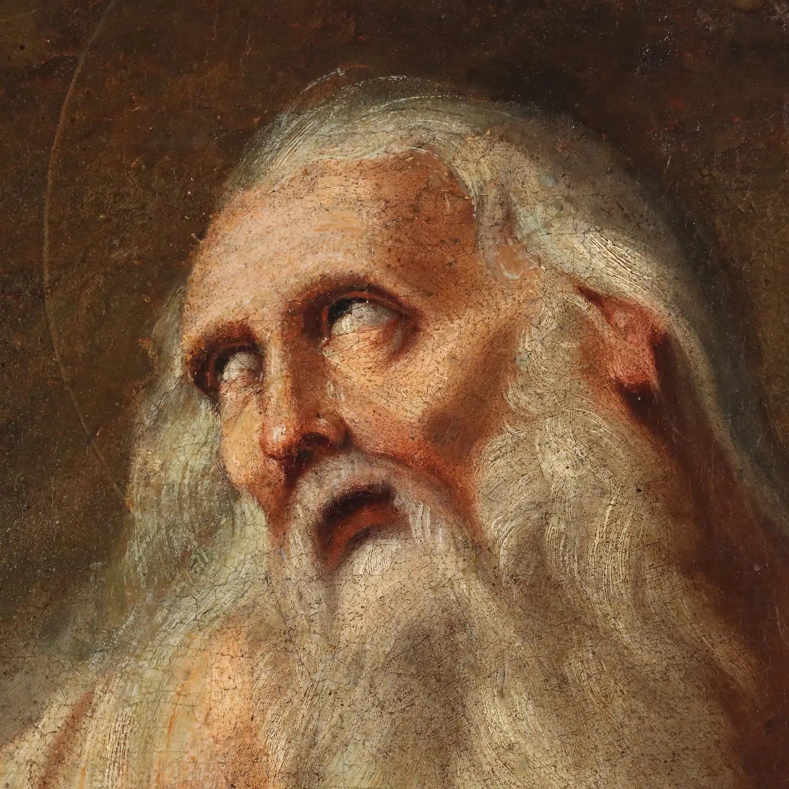 Antique Painting Saint Onophrius the Penitent Oil on Canvas '600 | Art | Antique Painting