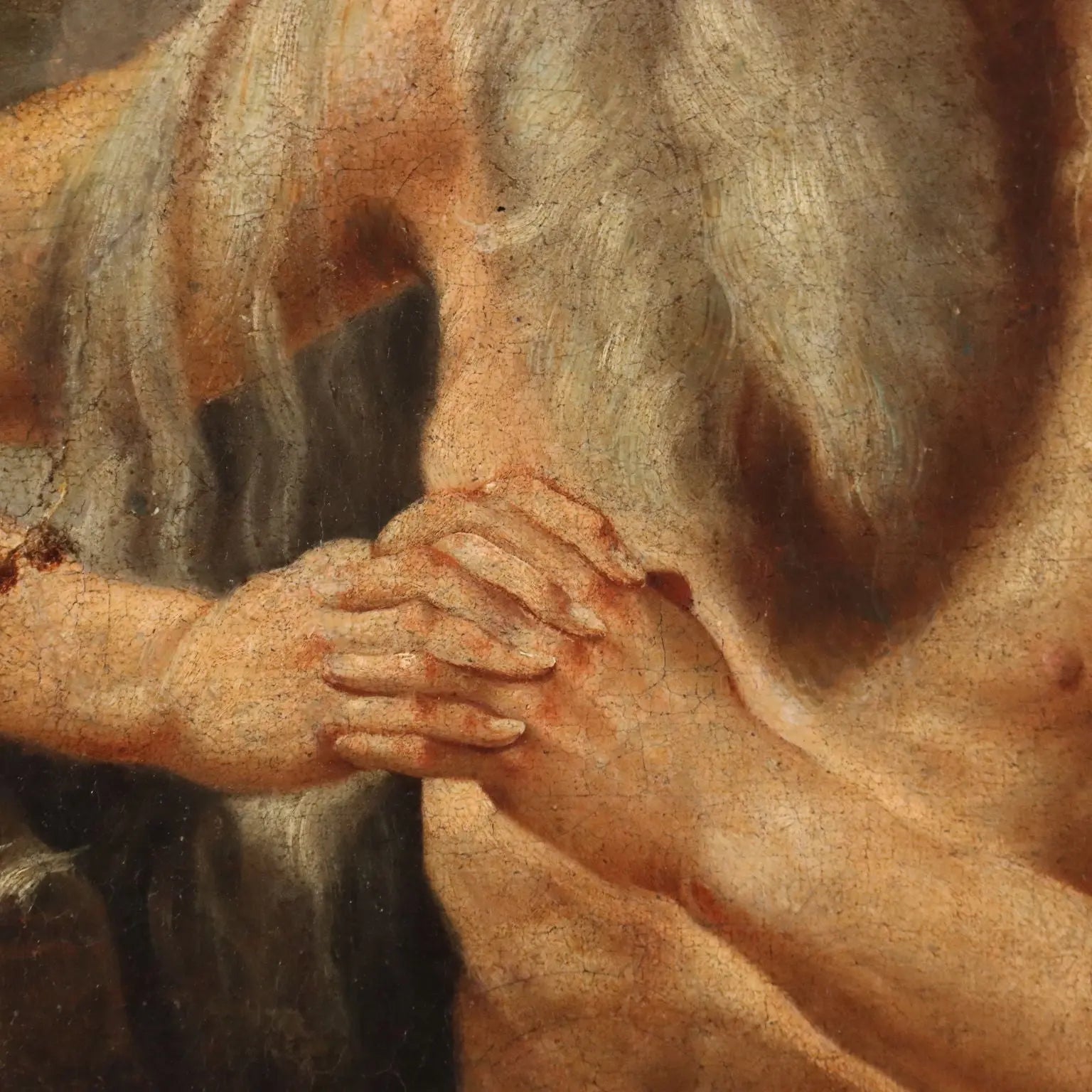 Antique Painting Saint Onophrius the Penitent Oil on Canvas '600 | Art | Antique Painting