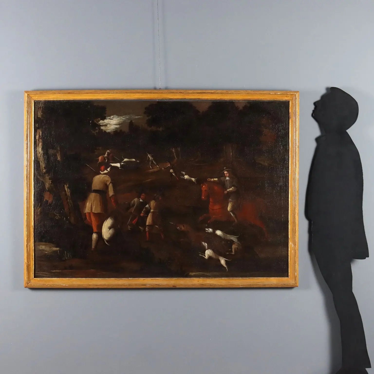 Antique Painting Hunting Scene Oil on Canvas Italy XVIII Century | Art | Antique Painting