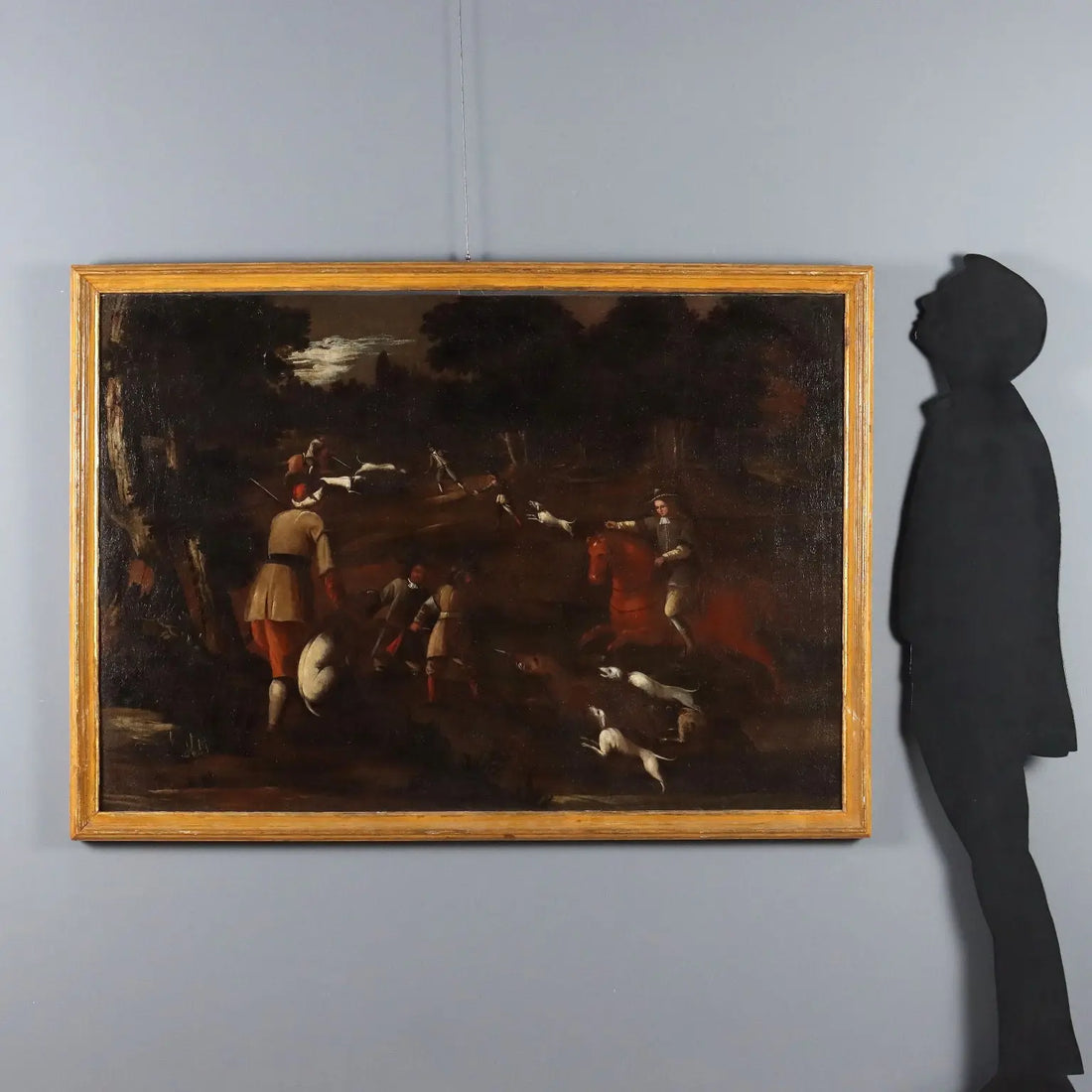 Antique Painting Hunting Scene Oil on Canvas Italy XVIII Century | Art | Antique Painting
