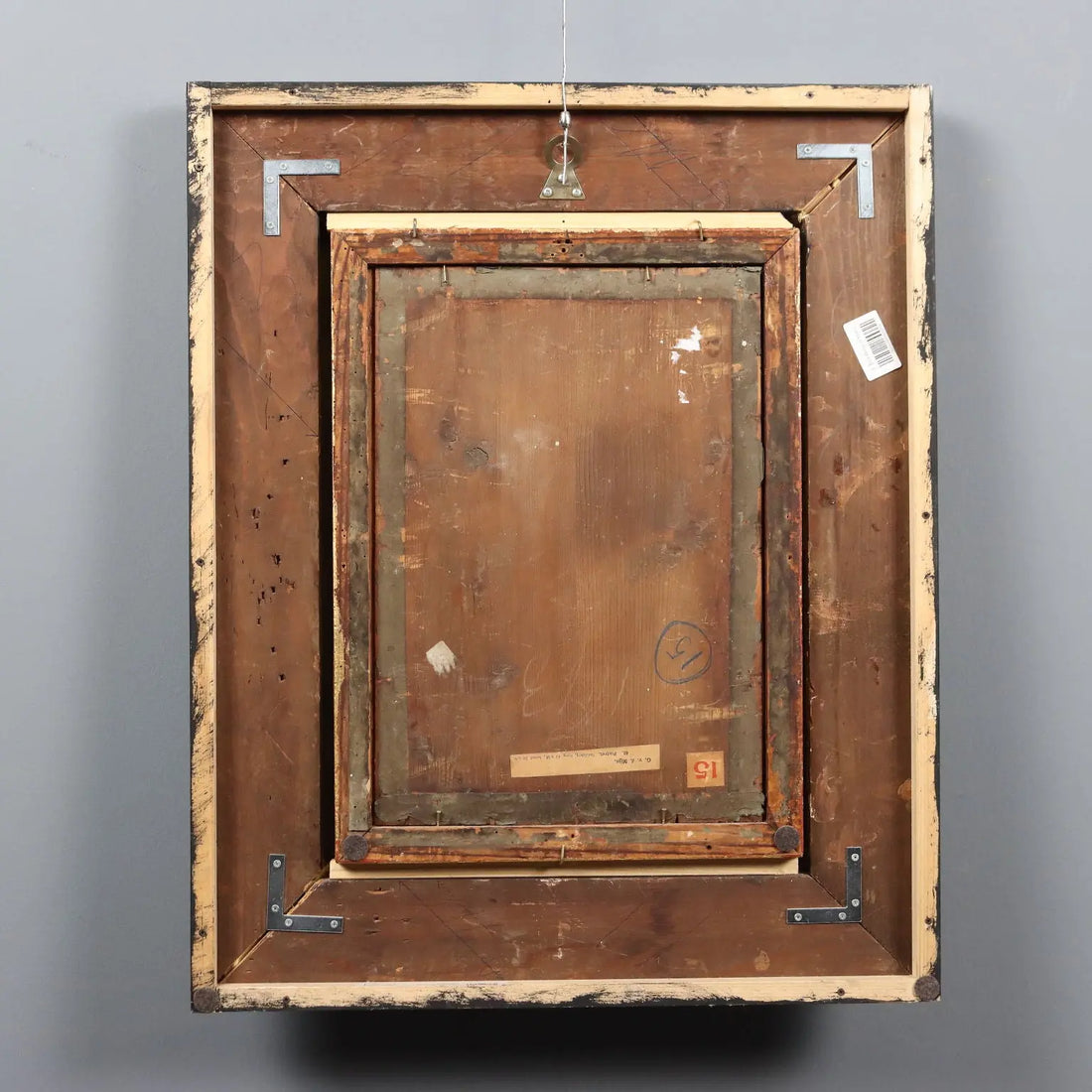 Antique Painting Portrait of Petrus Camper Oil on Hardboard '700