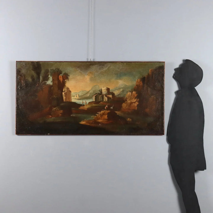 Antique Painting Landscape with Figures Oil on Canvas XVIII Century | Art | Antique Painting