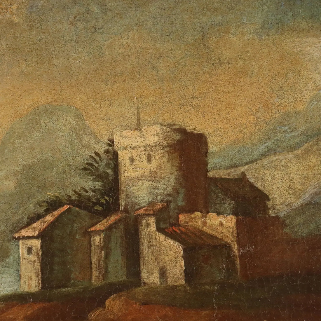 Antique Painting Landscape with Figures Oil on Canvas XVIII Century | Art | Antique Painting