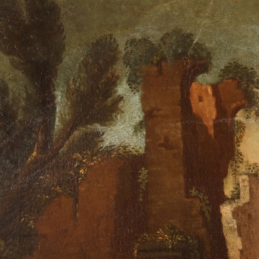 Antique Painting Landscape with Figures Oil on Canvas XVIII Century | Art | Antique Painting