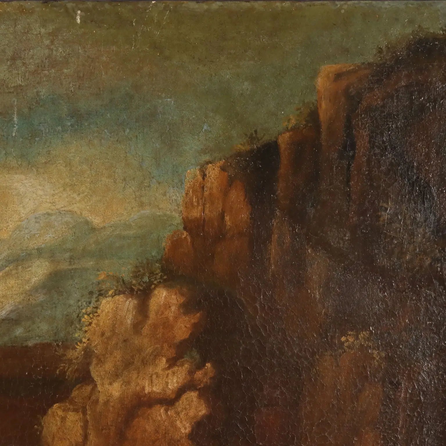 Antique Painting Landscape with Figures Oil on Canvas XVIII Century | Art | Antique Painting