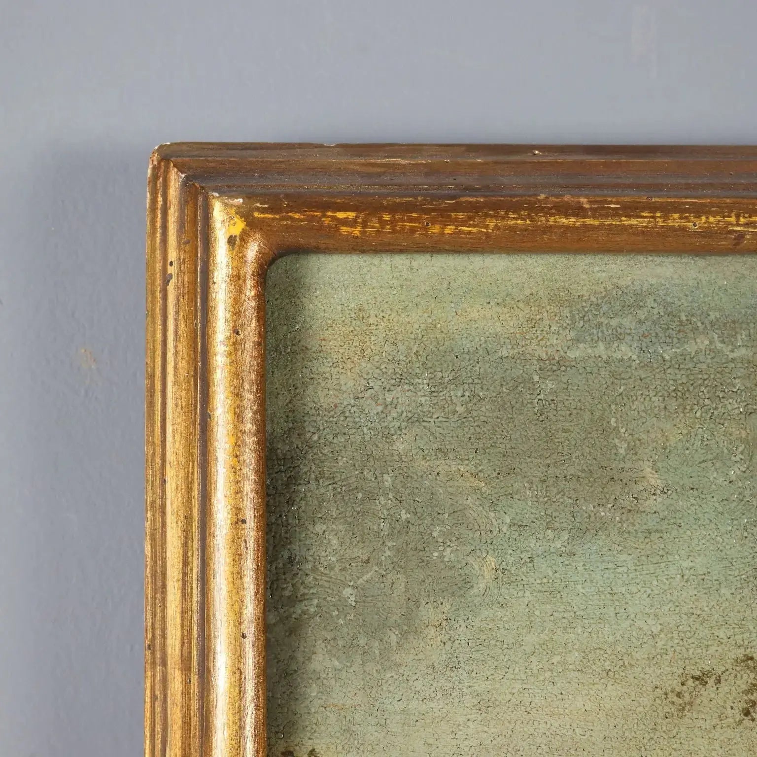 Antique Painting Landscape with Figures Oil on Canvas '700