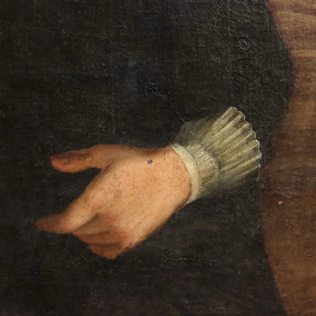 Antique Painting Portrait of a Clergy Man Oil on Canvas XVIII Century