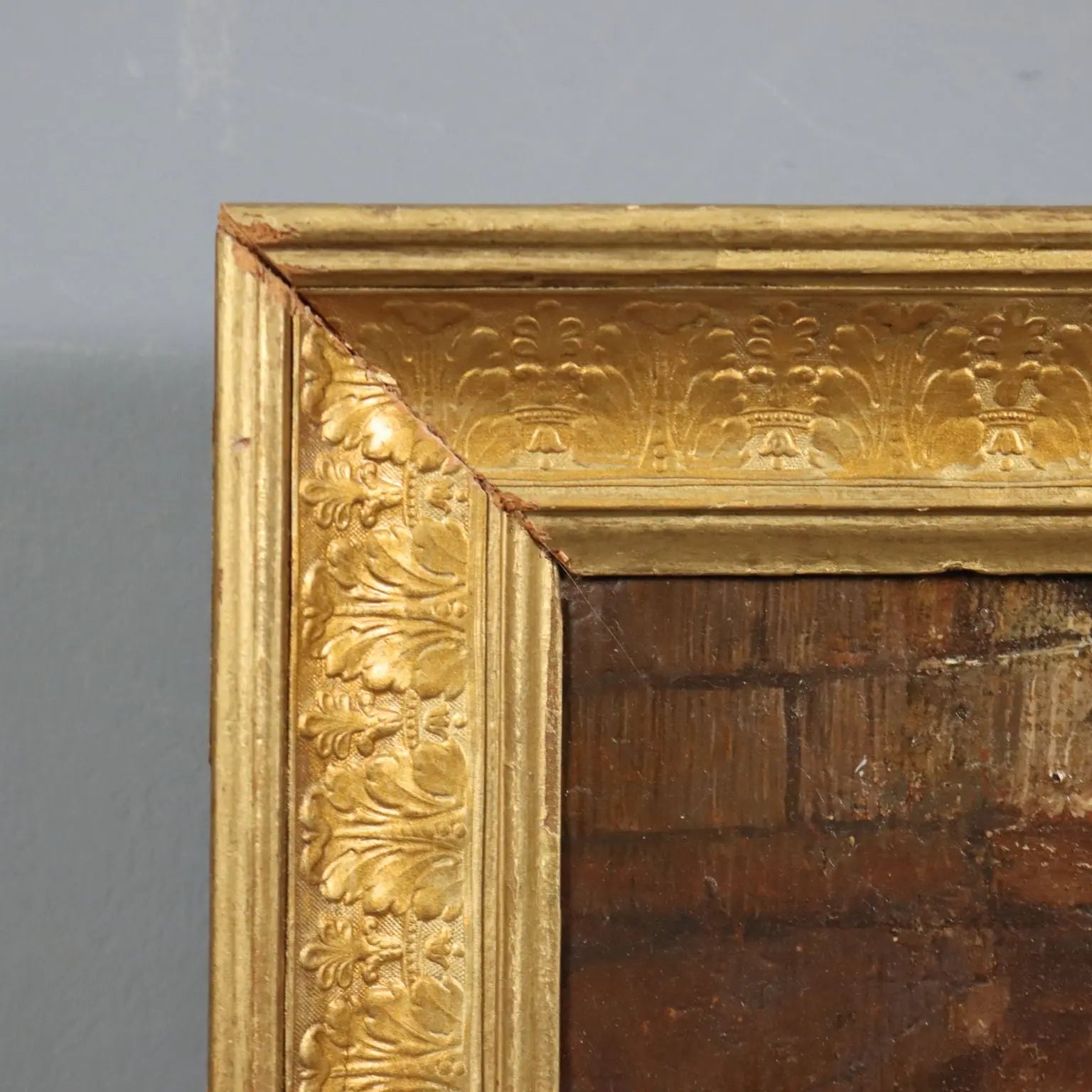 Antique Painting Archictectural Folly Oil on Canvas XVIII Century