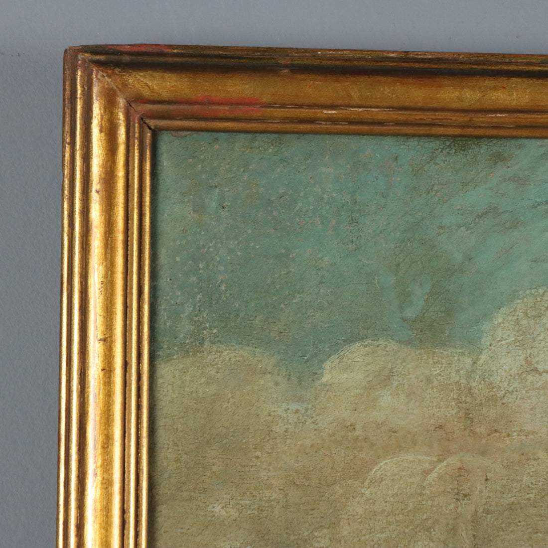 Antique Painting Love Concert in the Park Oil on Canvas XVIII Century
