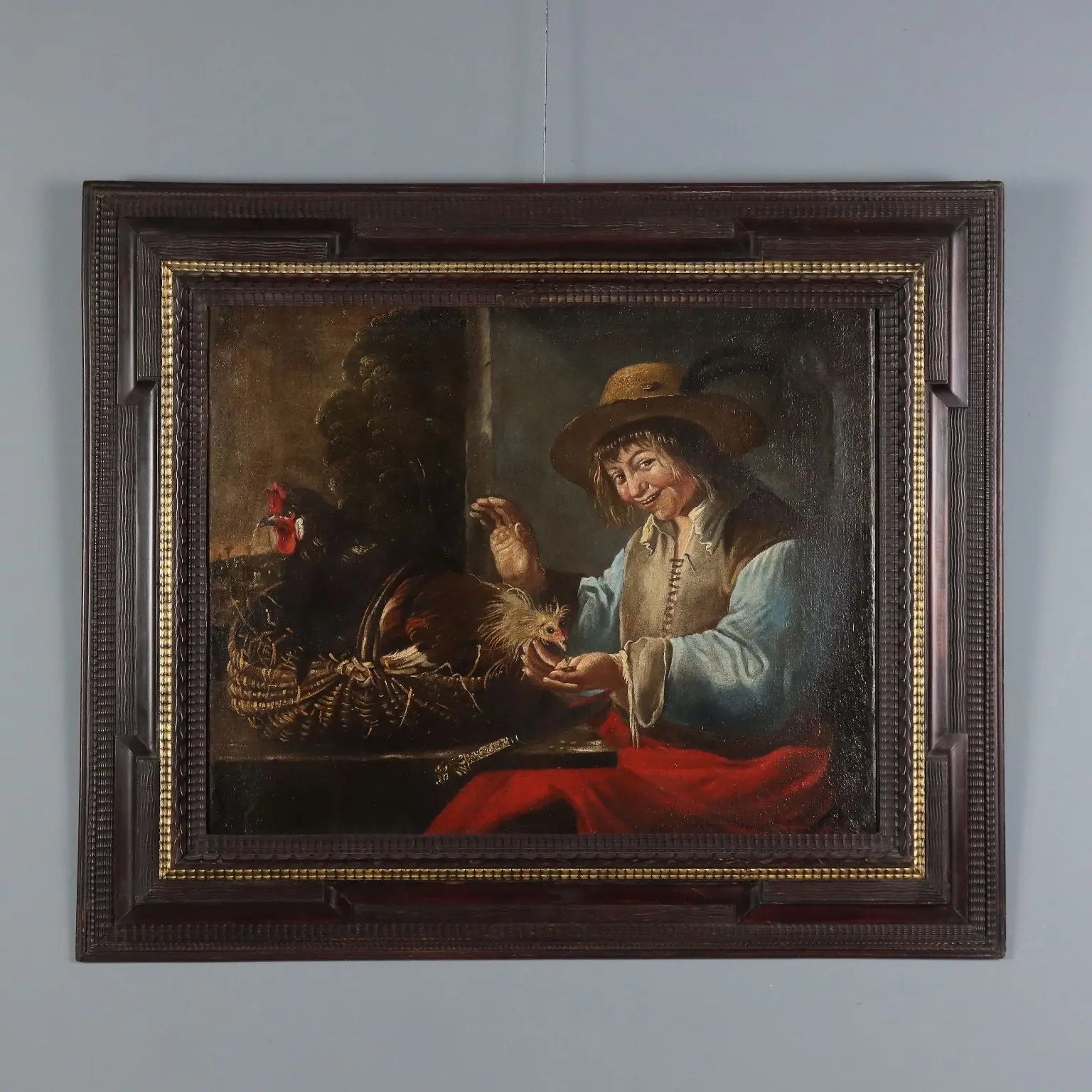 Antique Painting School of Giacomo Francesco Cipper XVIII Century