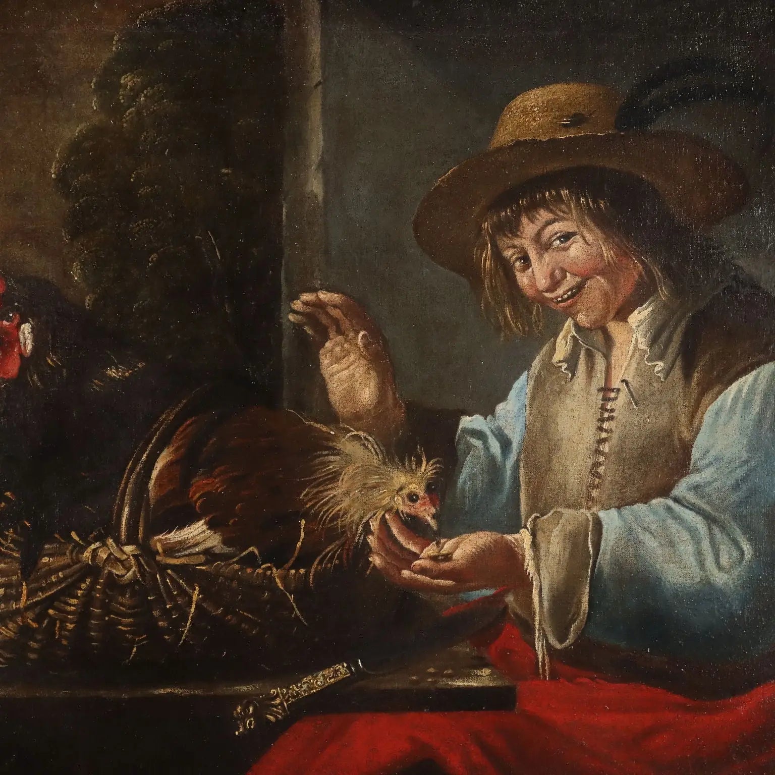 Antique Painting School of Giacomo Francesco Cipper XVIII Century