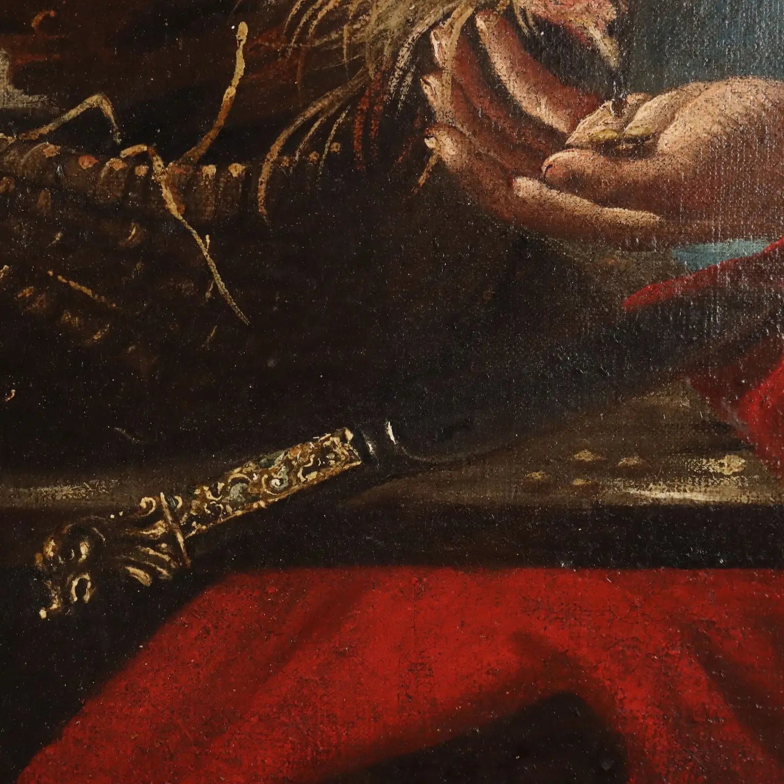 Antique Painting School of Giacomo Francesco Cipper XVIII Century