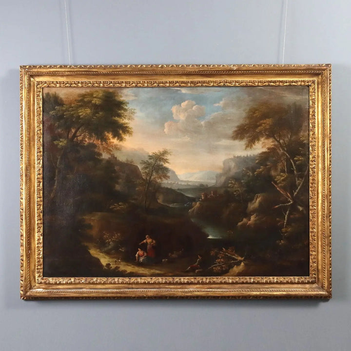 Antique Painting Venetian Landscape Attr. To Bartolomeo Pedon '700