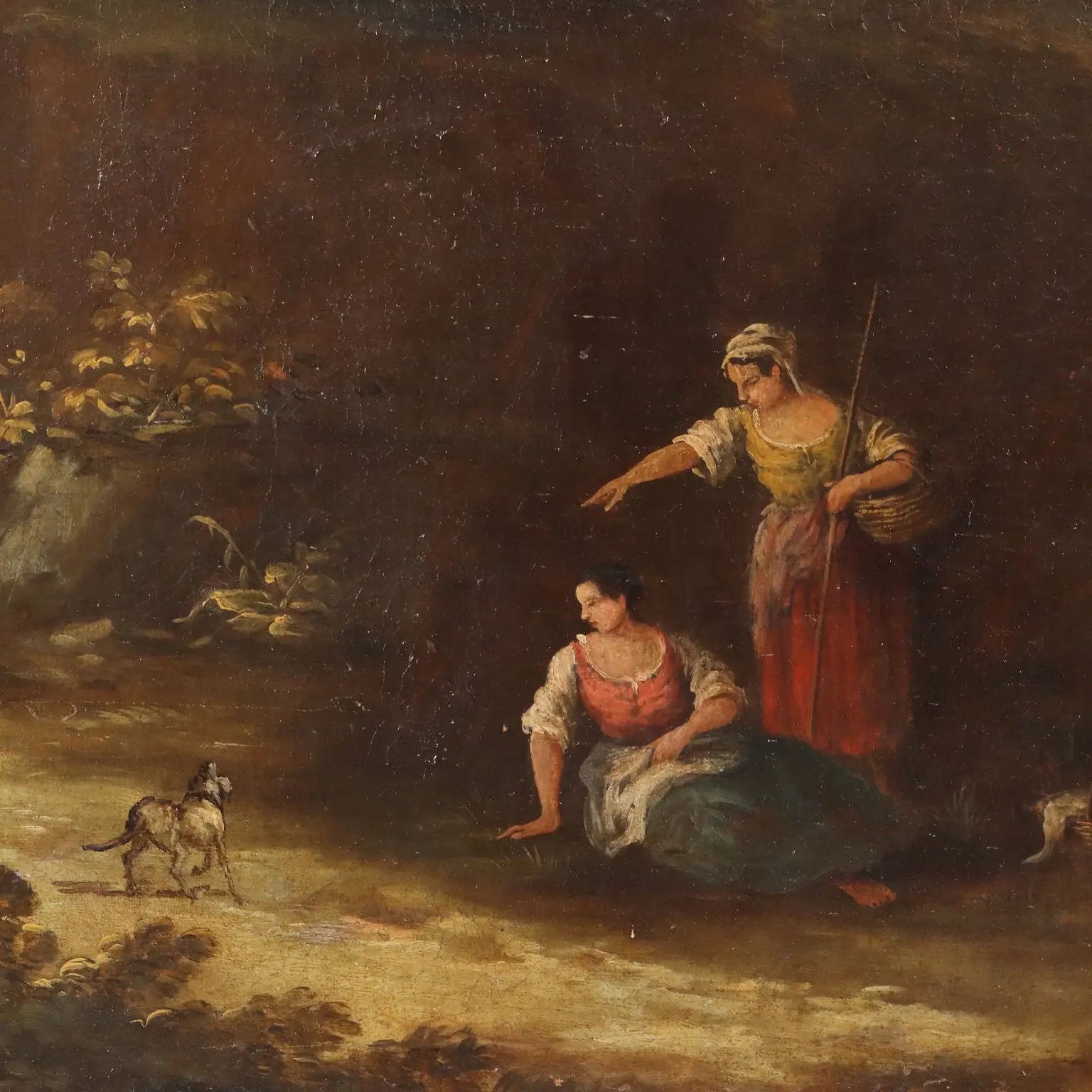 Antique Painting Venetian Landscape Attr. To Bartolomeo Pedon '700