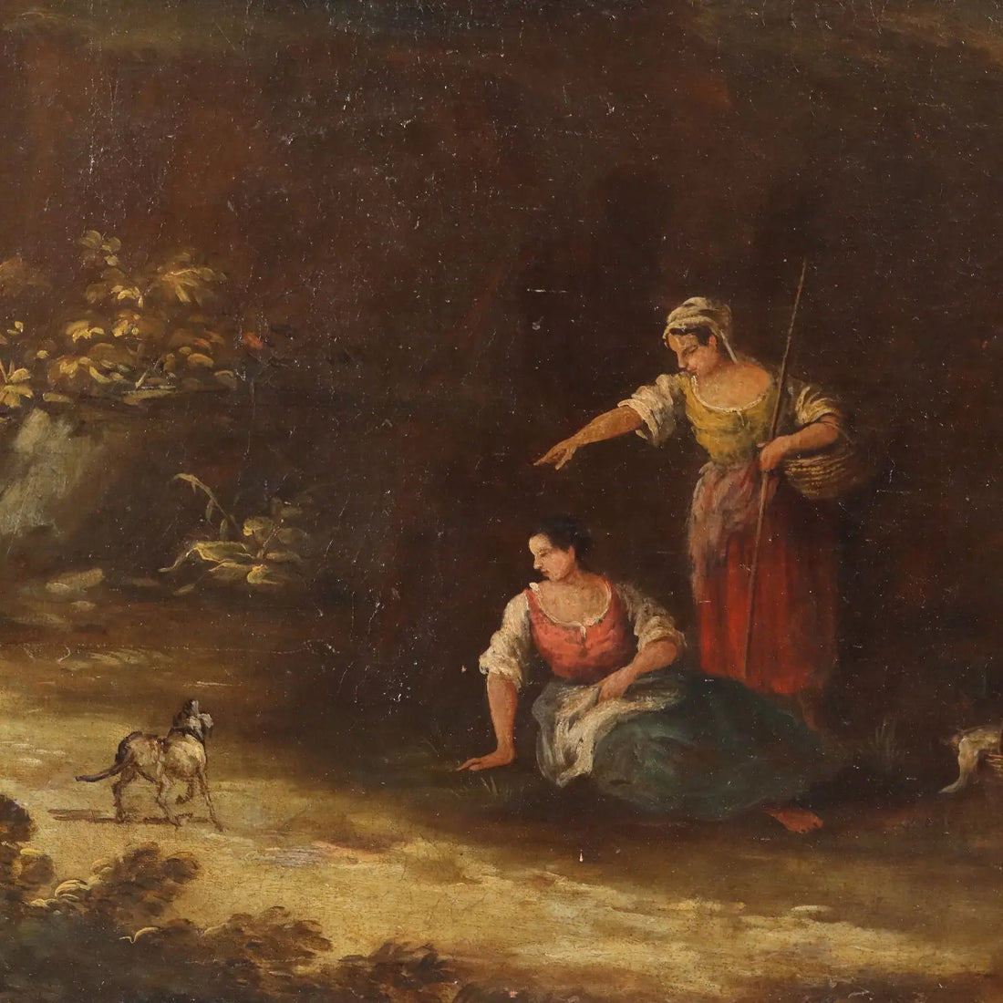 Antique Painting Venetian Landscape Attr. To Bartolomeo Pedon '700