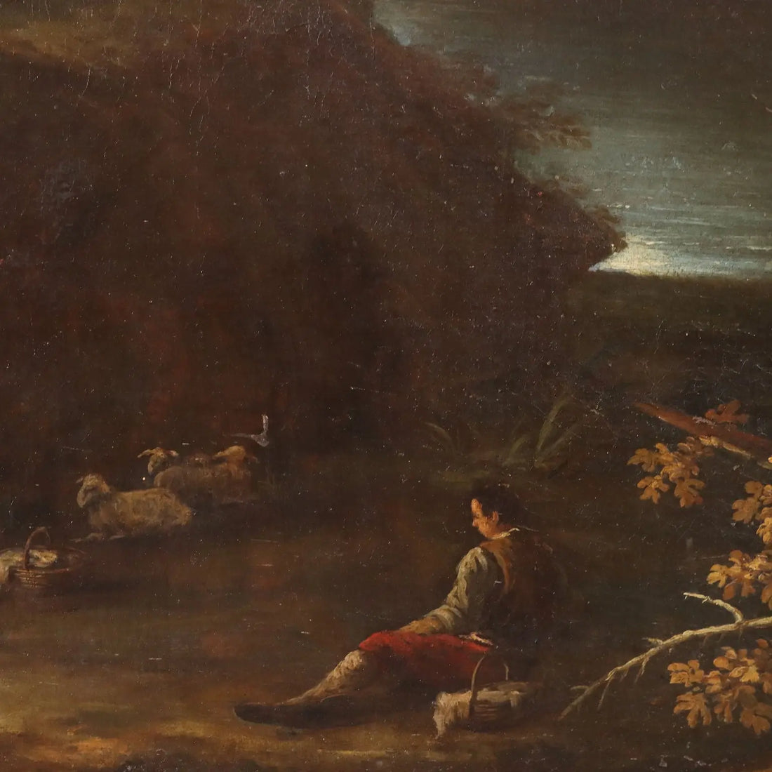 Antique Painting Venetian Landscape Attr. To Bartolomeo Pedon '700