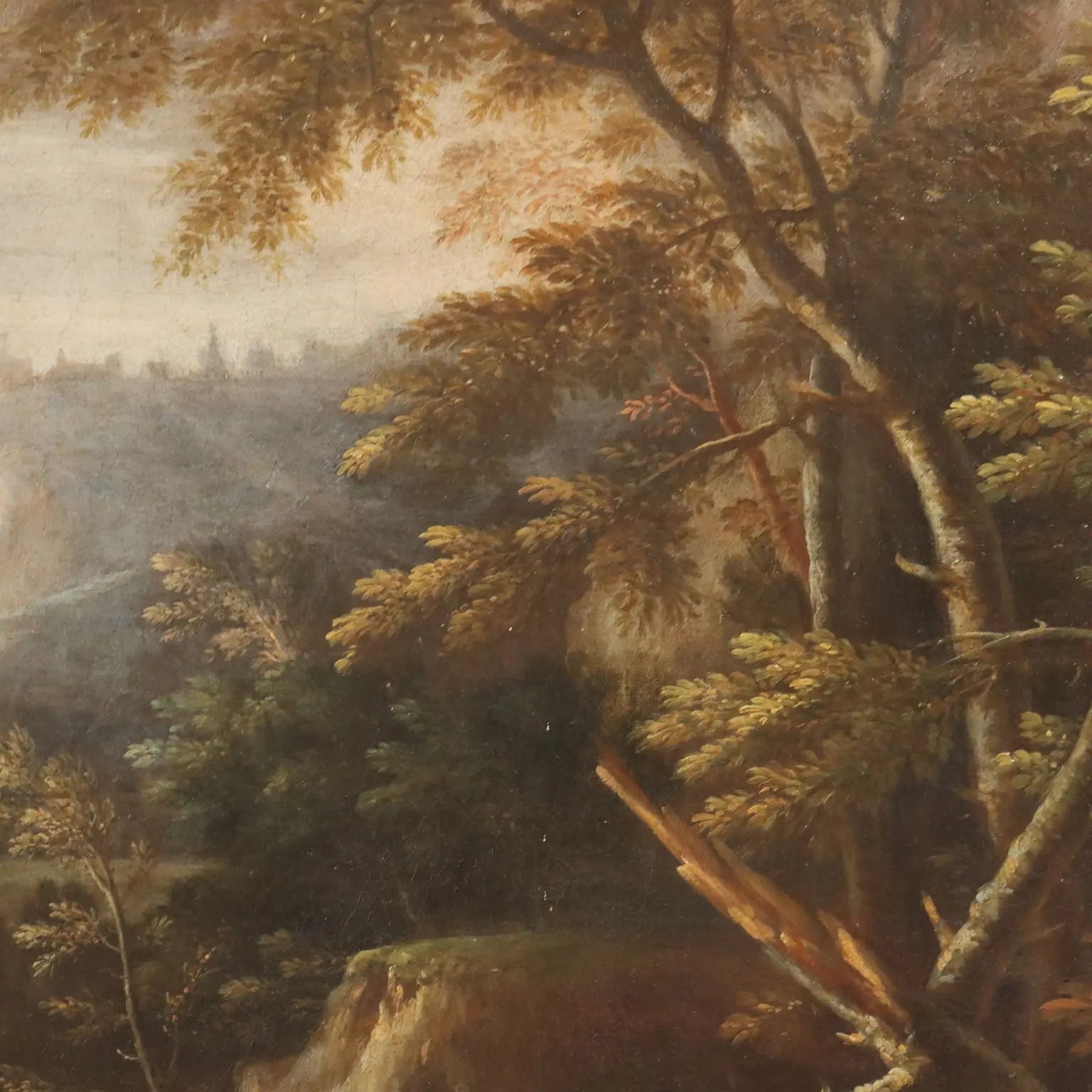 Antique Painting Venetian Landscape Attr. To Bartolomeo Pedon '700
