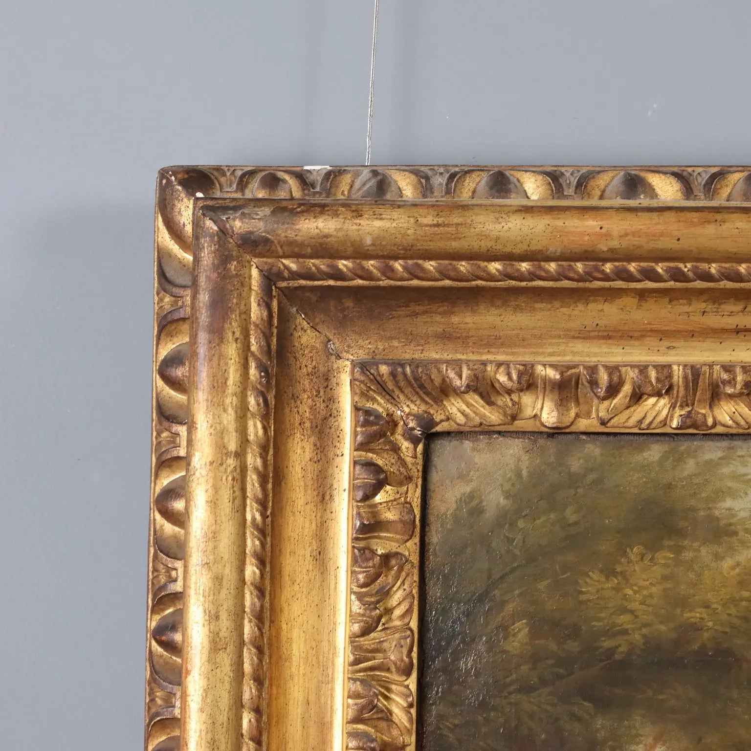 Antique Painting Venetian School Oil on Canvas Landscape XVIII Century