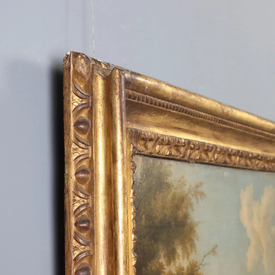 Antique Painting Venetian School Oil on Canvas Landscape XVIII Century