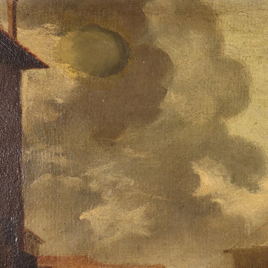 Antique Painting Life Scene Oil on Canvas Italy XVIII Century