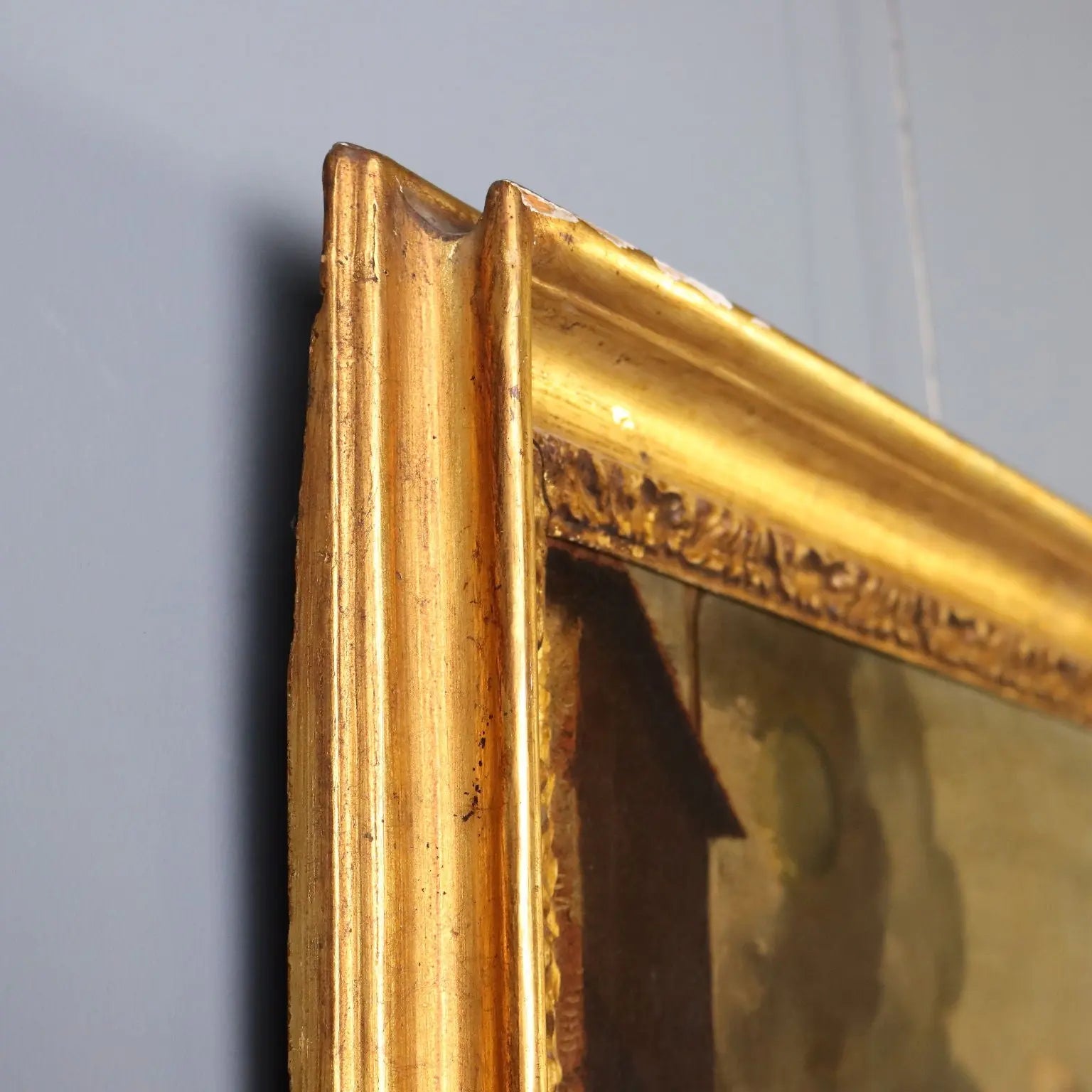 Antique Painting Life Scene Oil on Canvas Italy XVIII Century