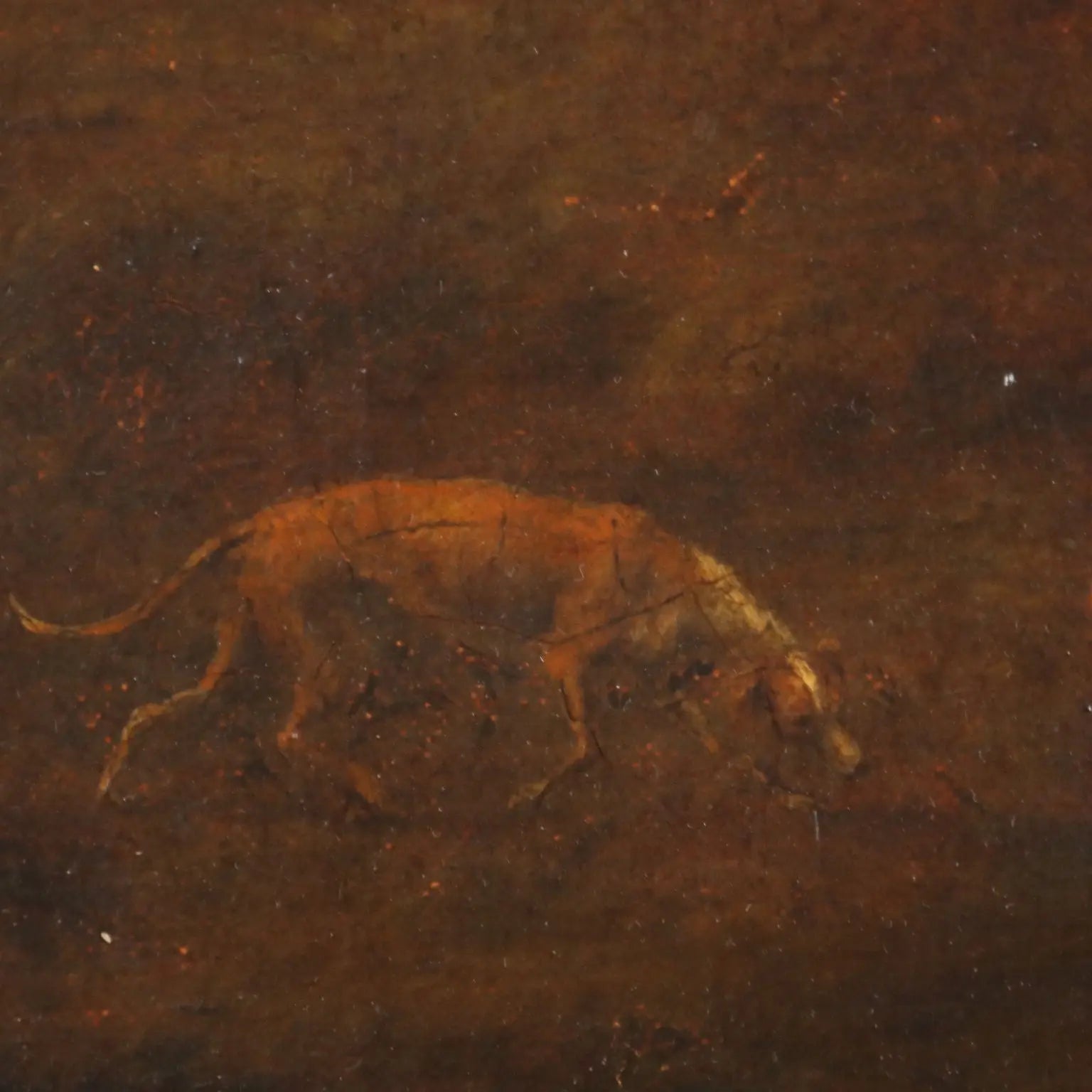 Antique Painting Landscape with Figures Oil on Canvas XVIII Century
