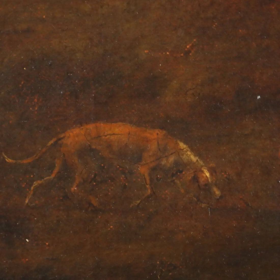 Antique Painting Landscape with Figures Oil on Canvas XVIII Century