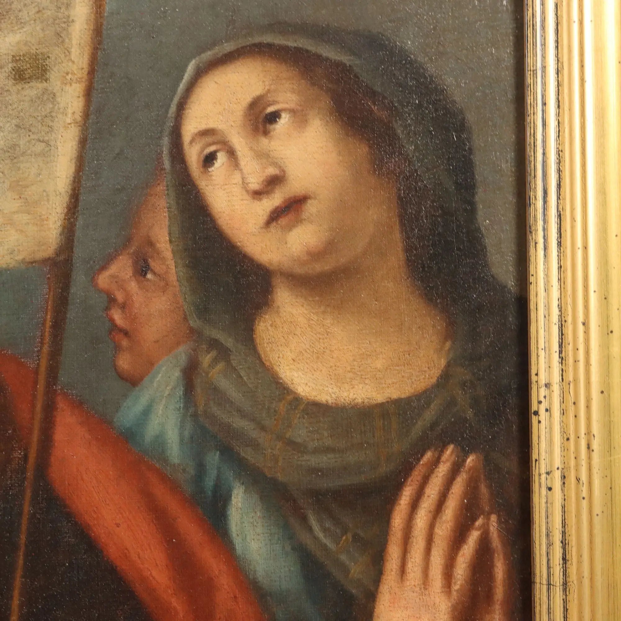 Antique Painting Portrait of Saint Ursula Italy XVII-XVIII Century