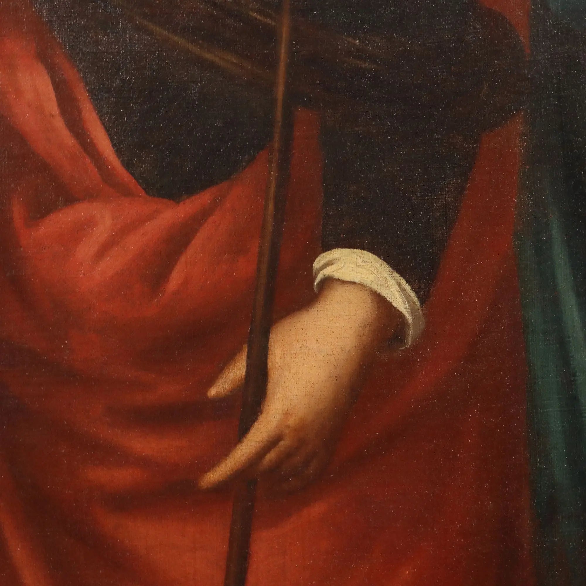 Antique Painting Portrait of Saint Ursula Italy XVII-XVIII Century