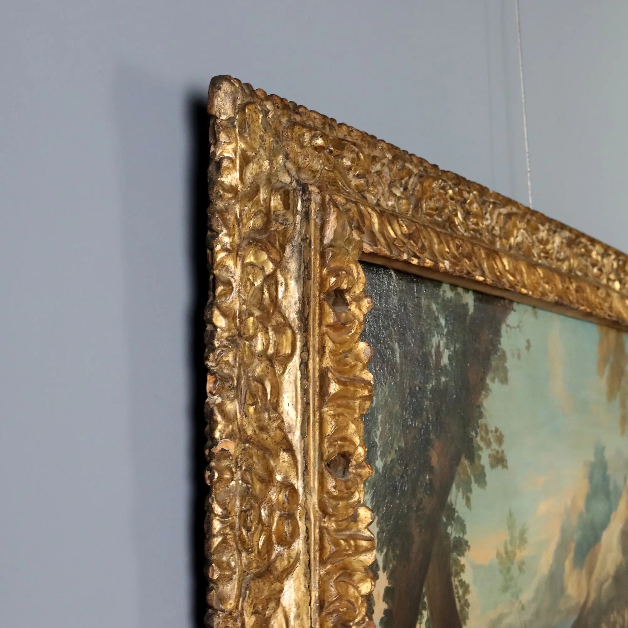 Antique Painting St. John Oil on Canvas France XVII-XVIII Century