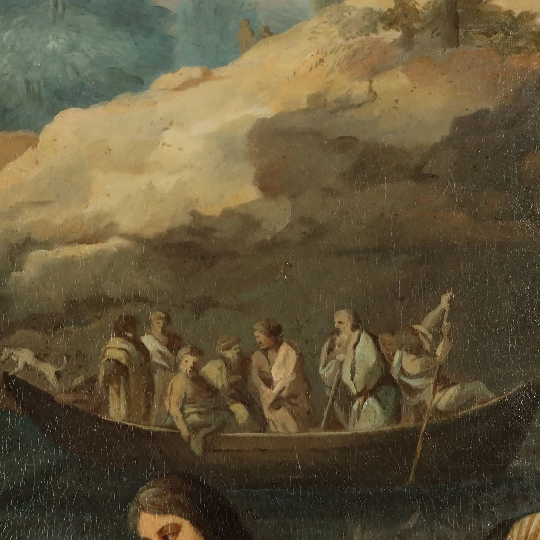 Antique Painting St. John Oil on Canvas France XVII-XVIII Century