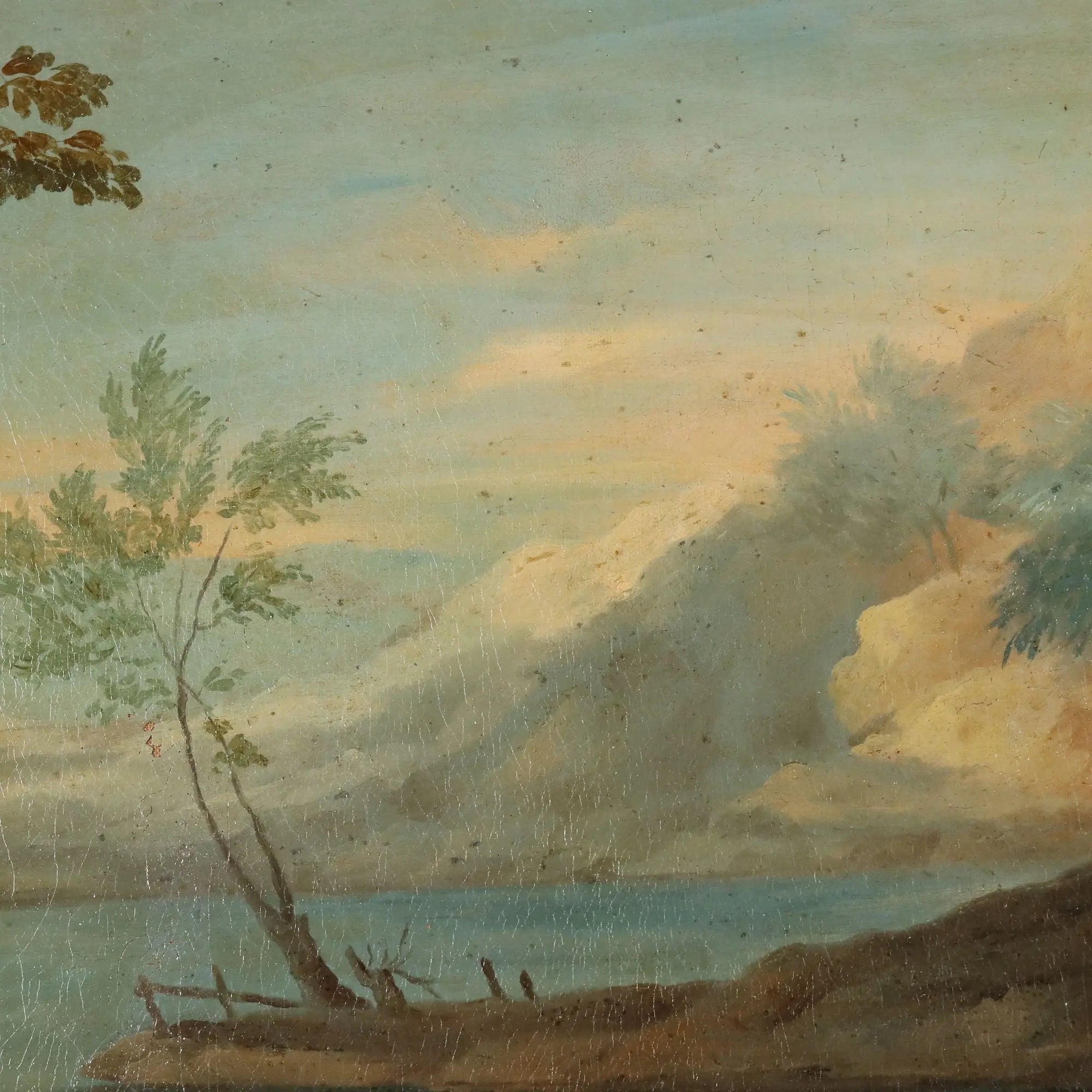 Antique Painting St. John Oil on Canvas France XVII-XVIII Century
