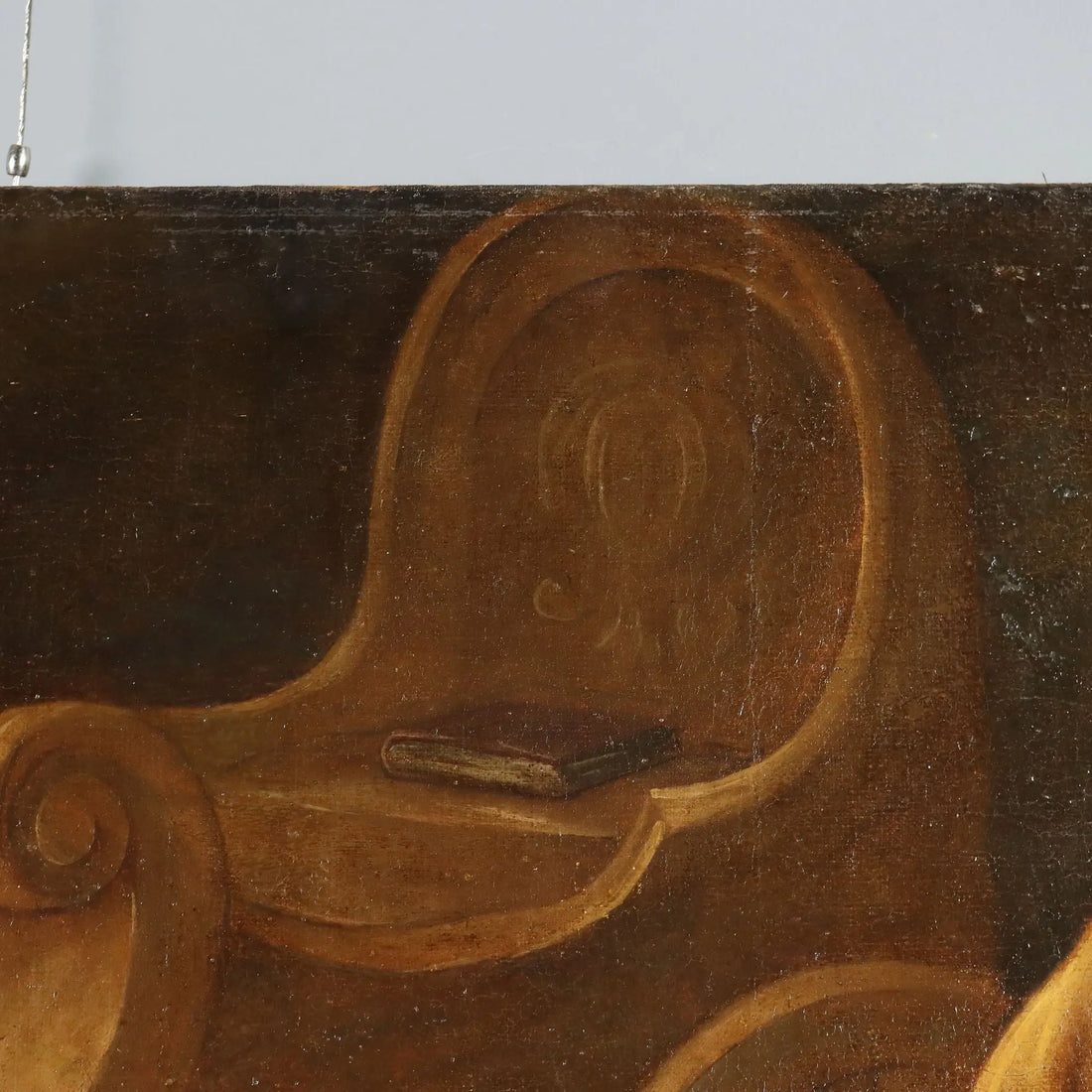 Antique Painting The Baptism of the Eunuch Oil on Canvas XVII Century
