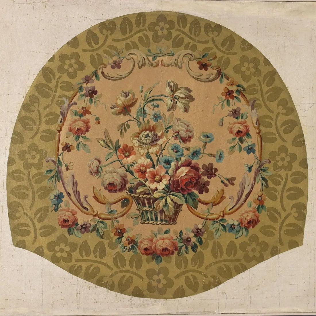 Modern Painting Flower Decorations Oil on Canvas Italy XX Century