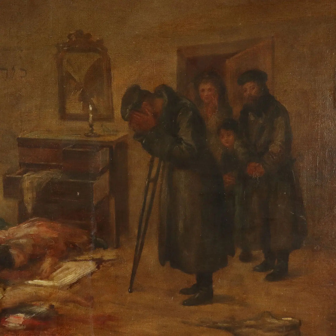 The Tragic Return Oil on Canvas Late 1800s | Art | 19th Century