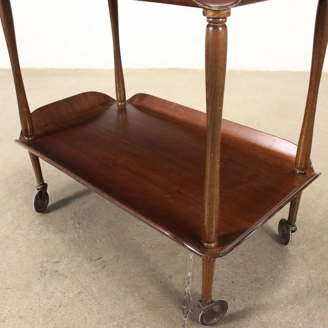 Vintage 1950s Italian Service Cart Beech Plywood | Modernism | Complements