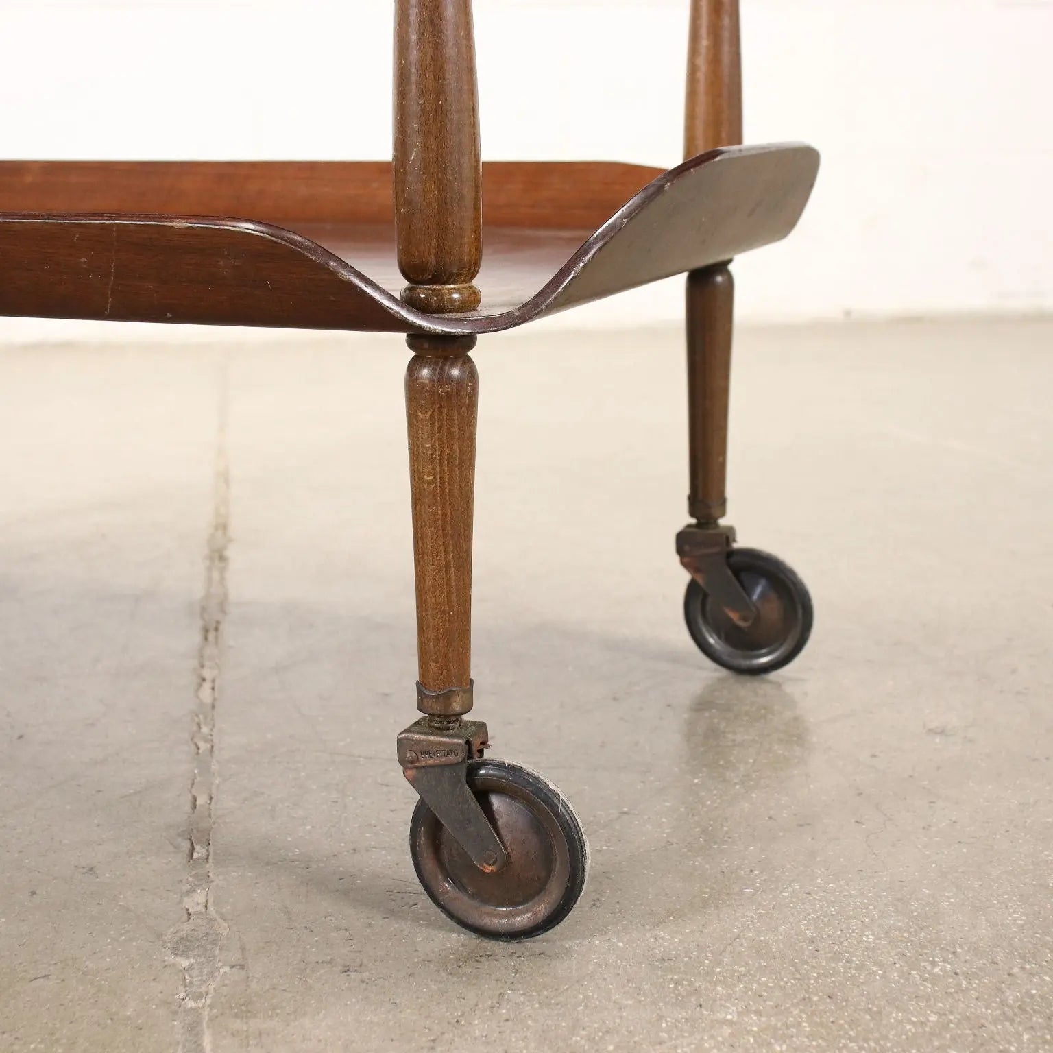 Vintage 1950s Italian Service Cart Beech Plywood | Modernism | Complements