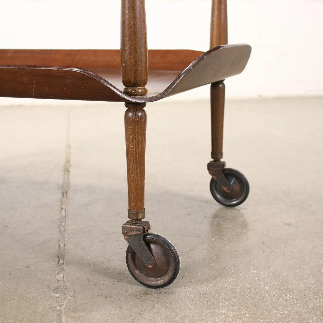 Vintage 1950s Italian Service Cart Beech Plywood | Modernism | Complements