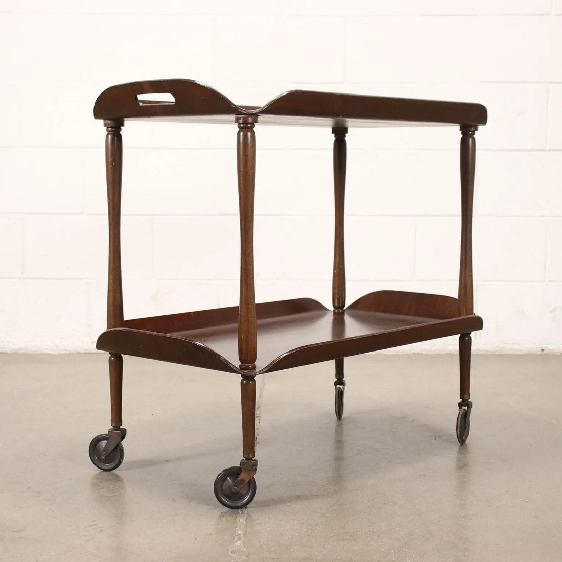 Vintage 1950s Italian Service Cart Beech Plywood | Modernism | Complements