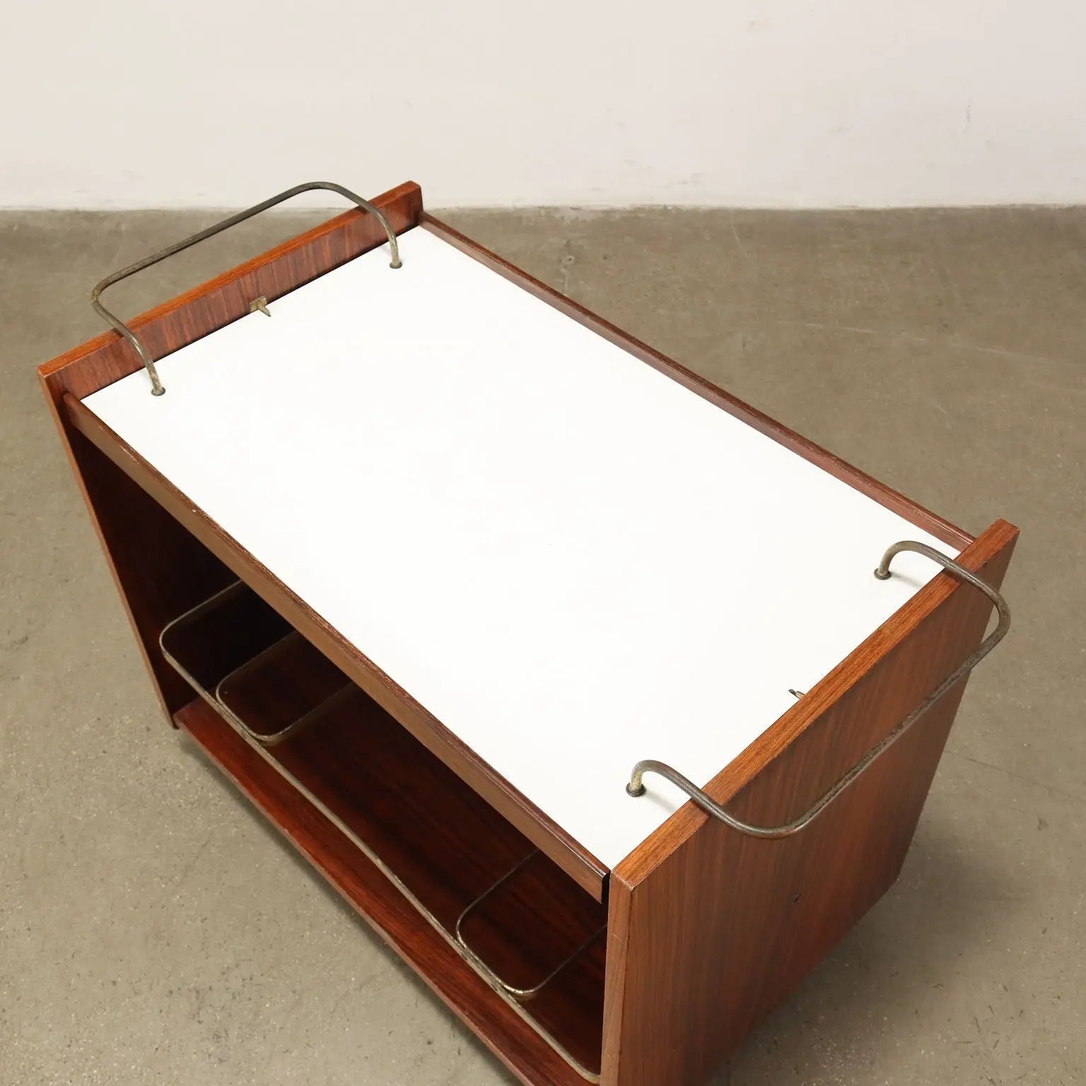 Service Trolley Exotic Wood Italy 1960s | Modernism | Complements