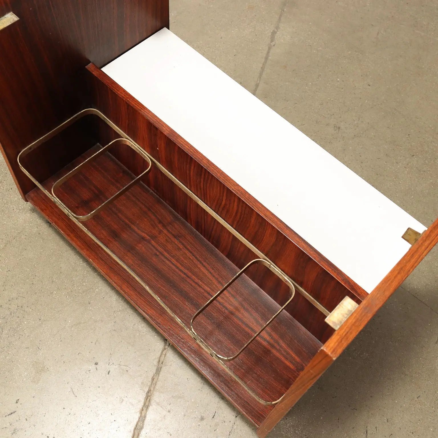 Service Trolley Exotic Wood Italy 1960s | Modernism | Complements