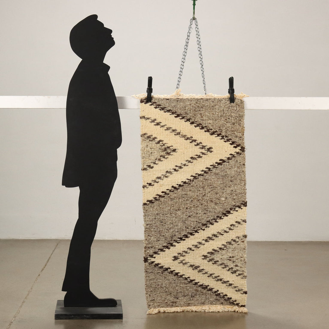 Vintage Carpet Wool Blend Italy XX Century - 51 x 24 in | Modernism  Complements