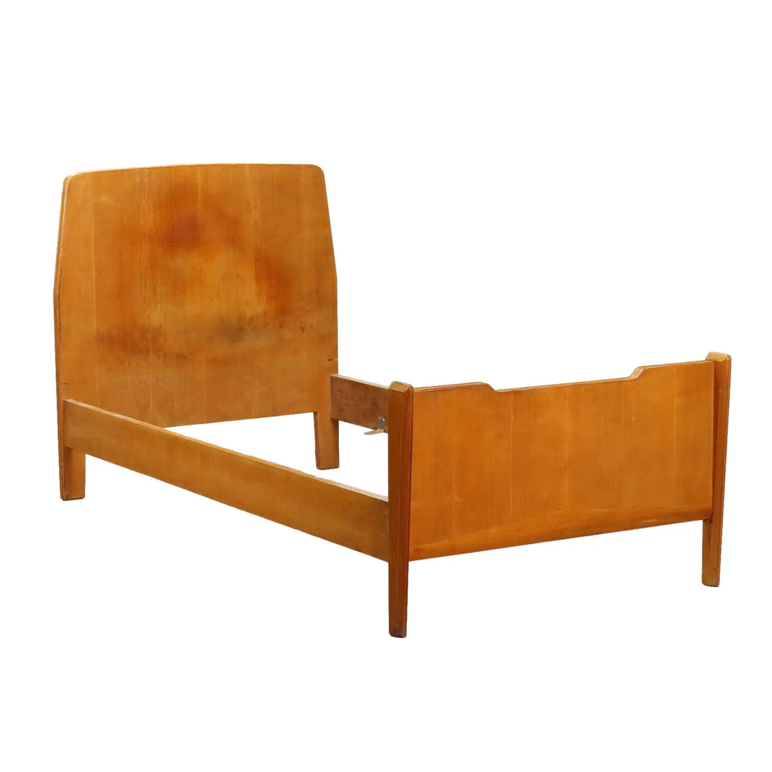 Vintage Single Bed Ash Veneered Wood Italy 1950s | Modernism | Complements